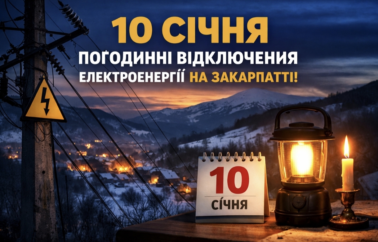 Графіки відключення світла Закарпаття та область 10 січня: актуальна інформація