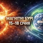 Магнітні бурі, прогноз на сьогодні: чого очікувати від сонячної активності 15–18 січня 2026 року