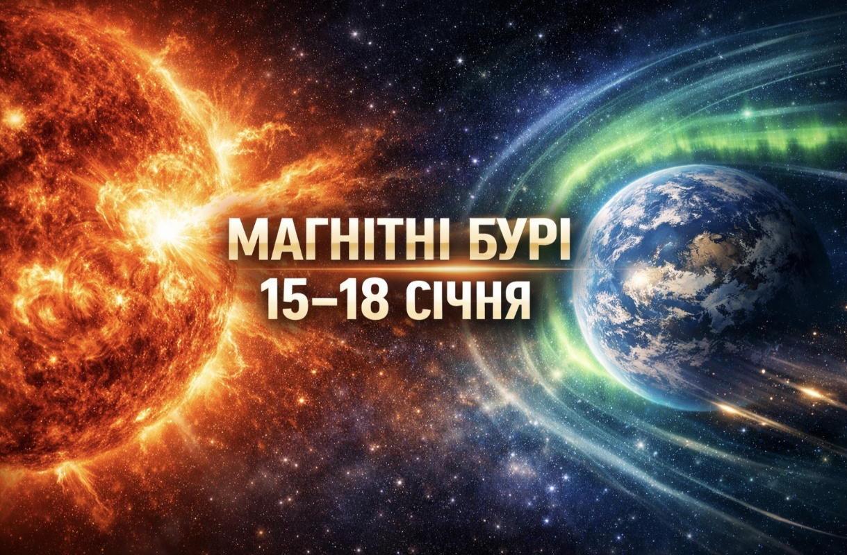 Магнітні бурі, прогноз на сьогодні: чого очікувати від сонячної активності 15–18 січня 2026 року