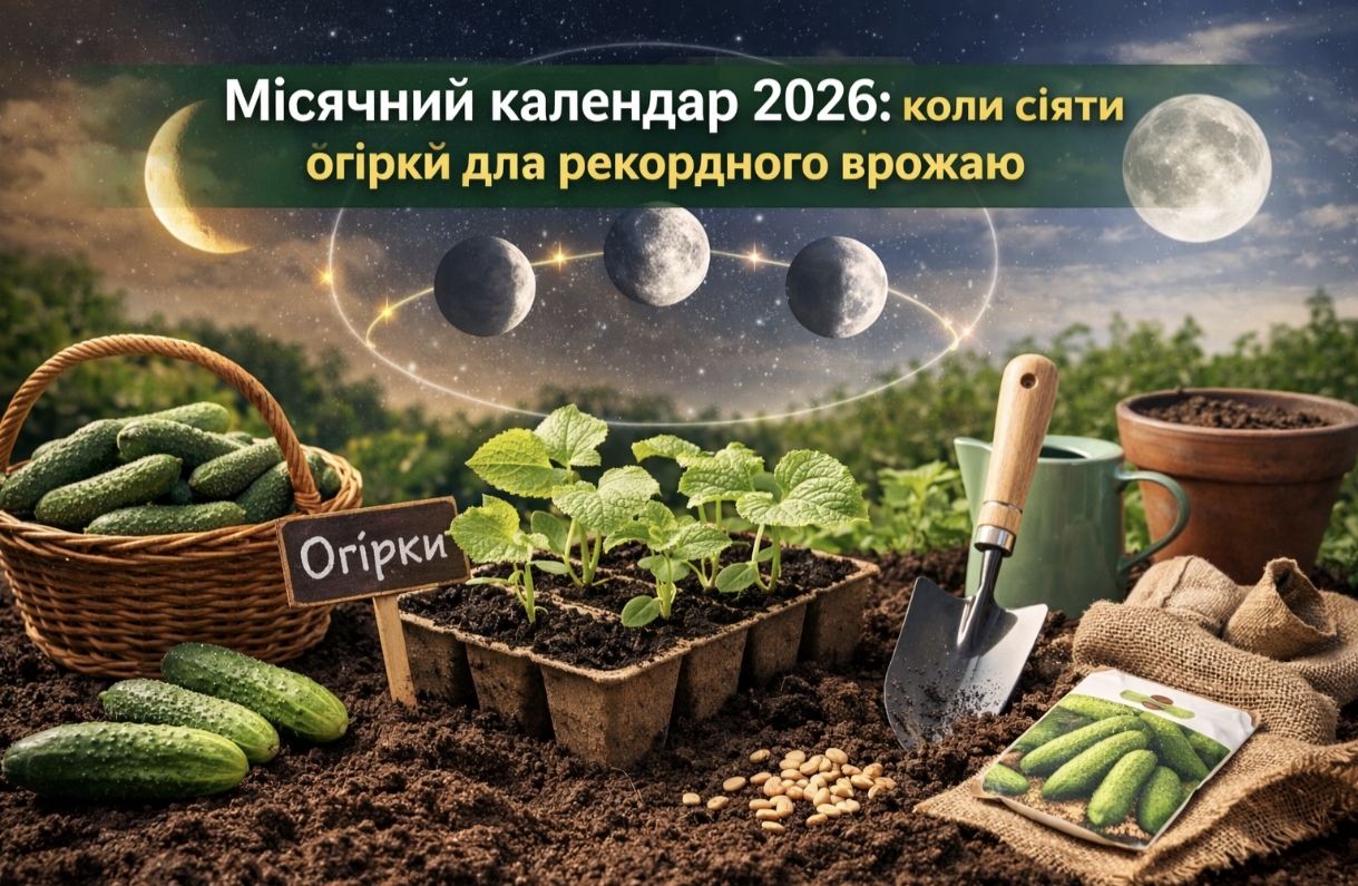 Місячний календар городника: коли сіяти огірки для рекордного врожаю у 2026 році
