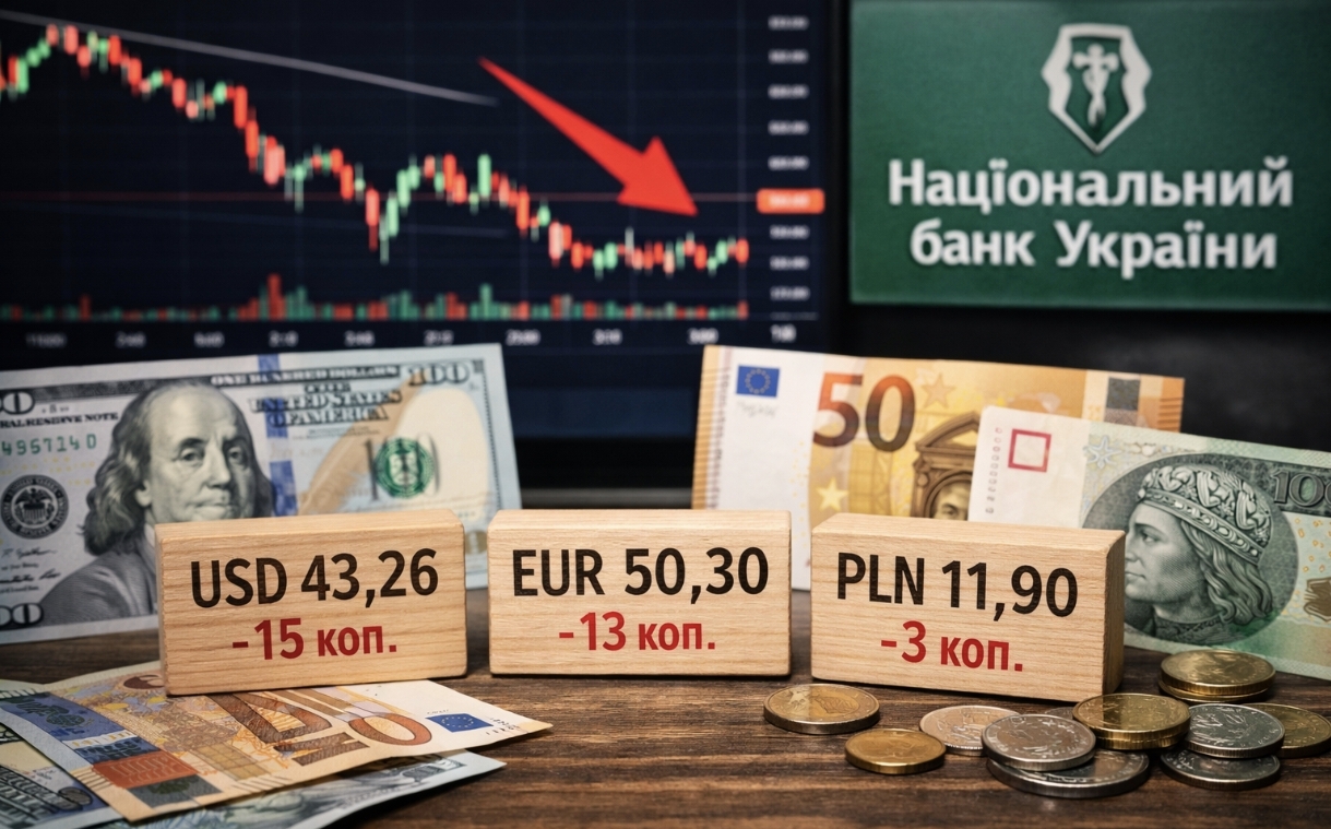 Курс валют на 20.01.2026: скільки коштують долар, євро і злотий