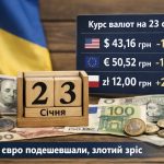Курс валют на 23.01.2026: скільки коштують долар, євро і злотий