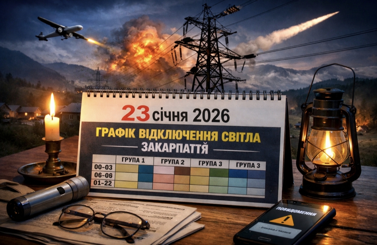 Графіки відключення світла Закарпаття 23 січня: актуальна інформація