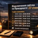 Графіки відключення світла Прикарпаття 27 січня: актуальна інформація