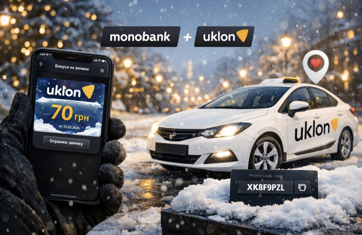Знижка на таксі Uklon від monobank 2026: як активувати промокод за 1 хвилину