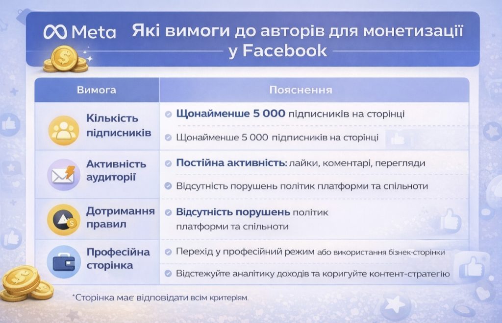 Meta запустила монетизацію Facebook в Україні: як заробляти і підключити виплати