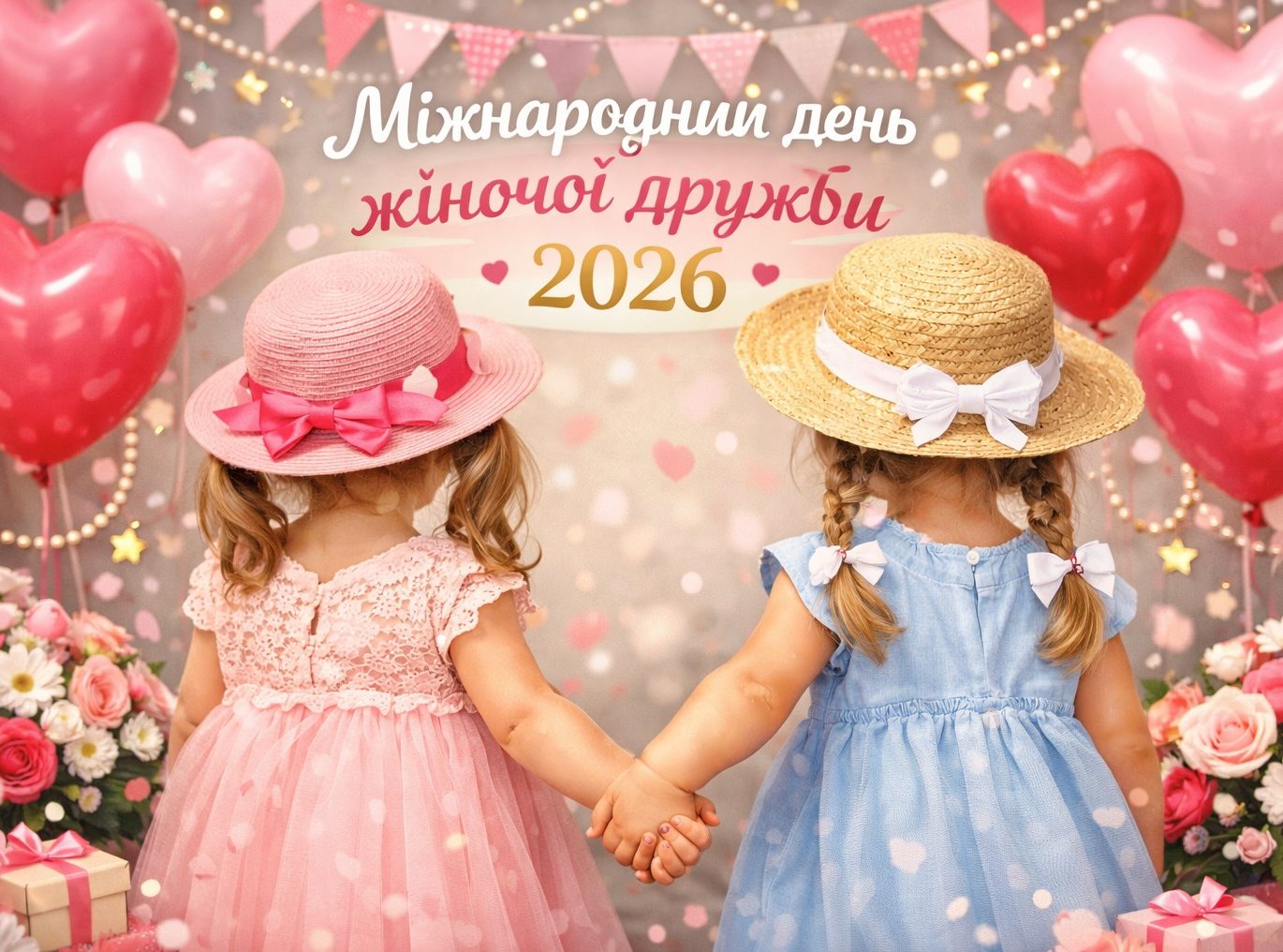 З Днем подруг 13 лютого 2026: теплі картинки, СМС та побажання українською