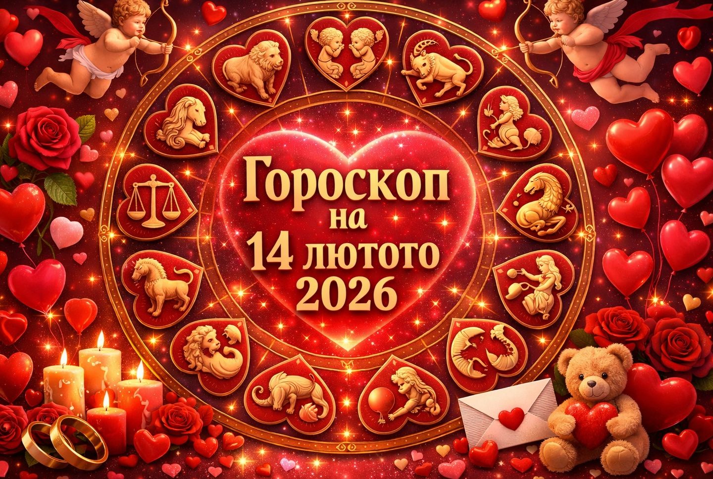Гороскоп на сьогодні, 14 лютого 2026, для всіх знаків Зодіаку