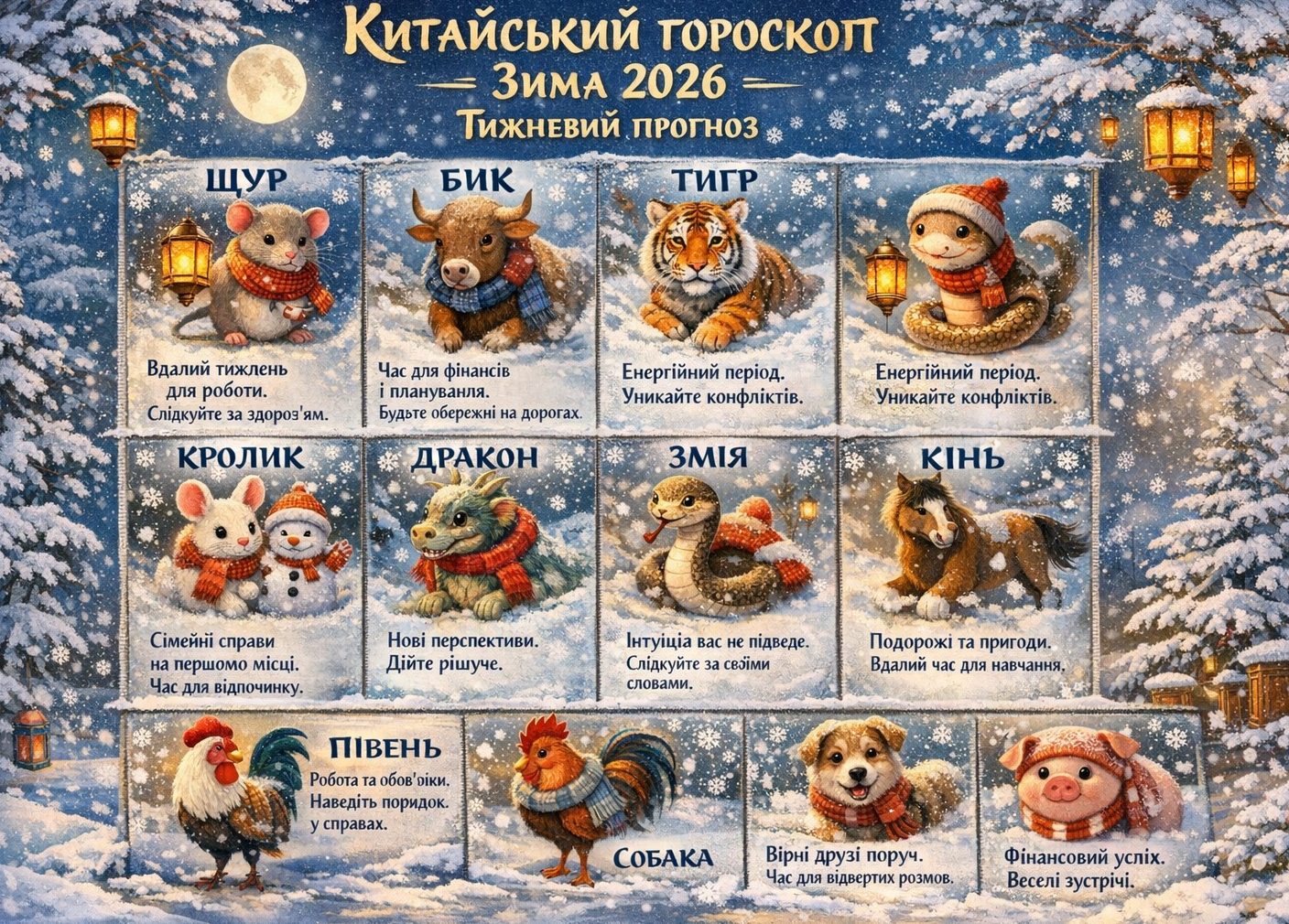 Китайський гороскоп на тиждень з 16 по 22 лютого 2026: кому пощастить найбільше