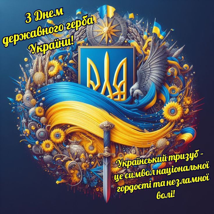 День Державного герба України 19 лютого 2026: побажання прозою, картинки та СМС
