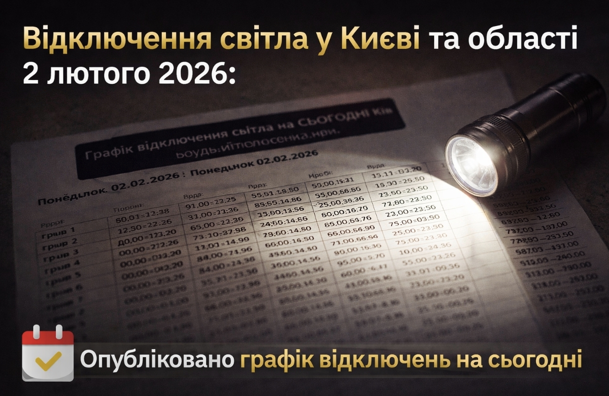 Де та коли не буде світла у Києві та області 2 лютого