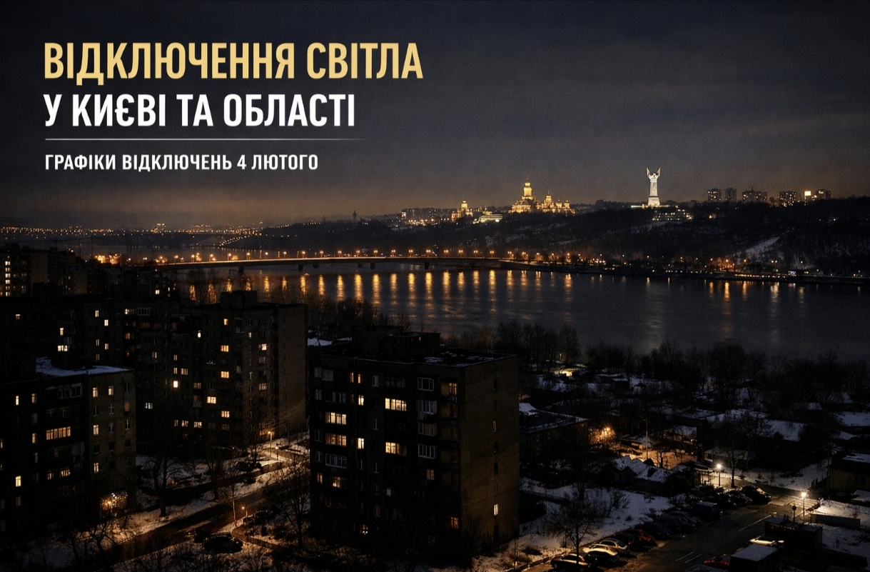 Графіки відключення світла Київ та область 4 лютого: актуальна інформація