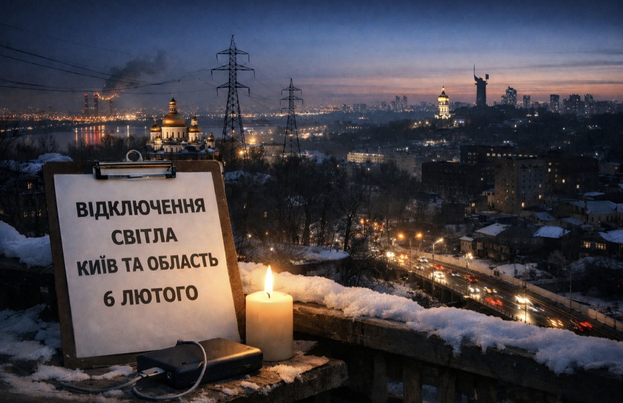 Графіки відключення світла Київ та область 6 лютого: актуальна інформація
