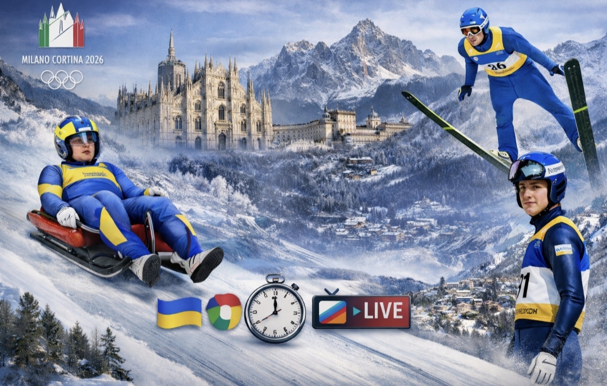 Українці на Олімпіаді-2026: санний спорт і стрибки з трампліна — розклад стартів 9 лютого