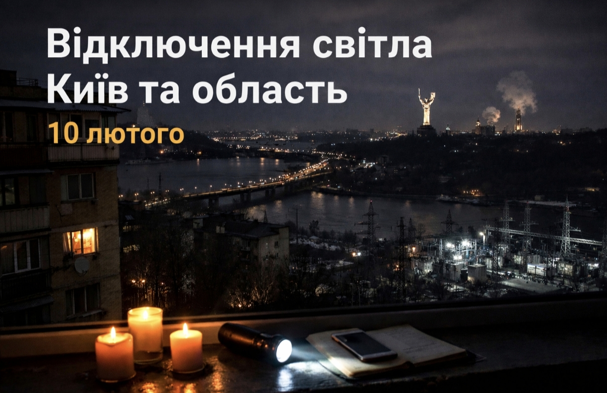 Графіки відключення світла Київ та область 10 лютого: актуальна інформація
