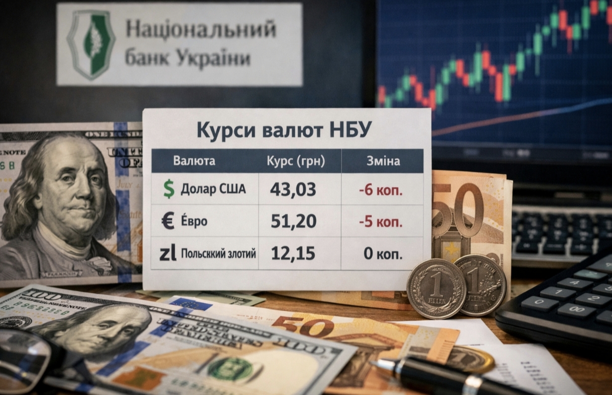 Курс валют на 12.02.2026: скільки коштують долар, євро і злотий