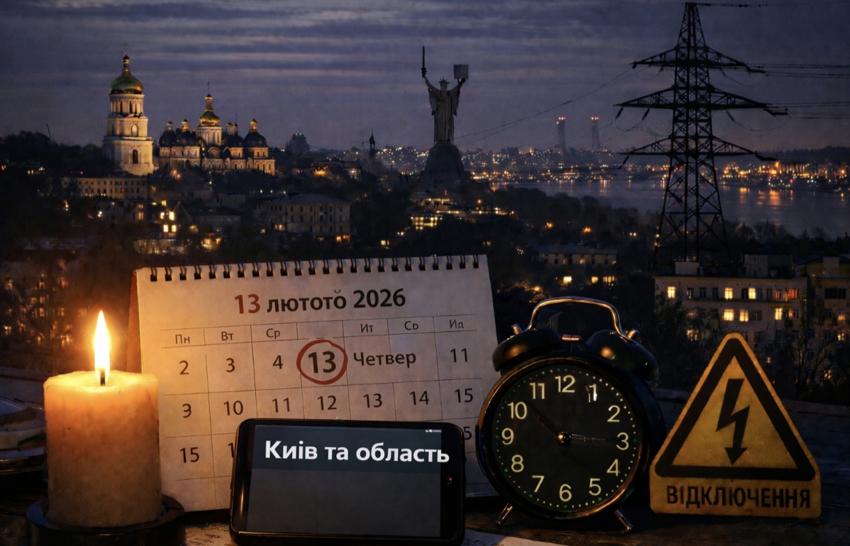 Коли не буде світла у Києві та області 13 лютого 2026: графіки відключень