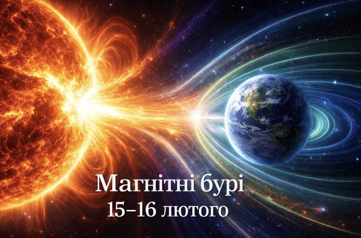 Магнітні бурі, прогноз на сьогодні: чого очікувати від сонячної активності 15-16 лютого 2026 року