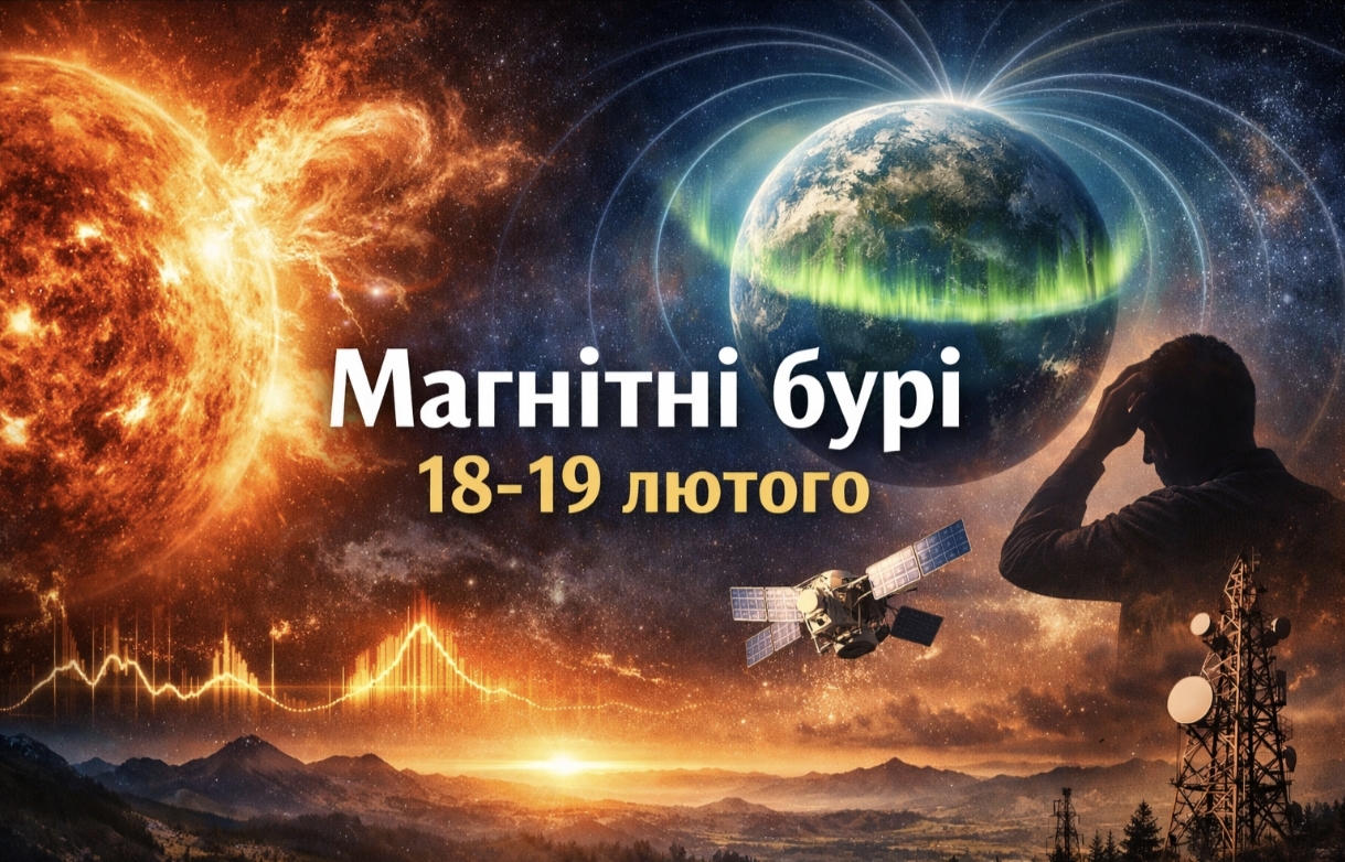 Магнітні бурі 18–19 лютого 2026 року: який К-індекс сьогодні та чи вплине сонячна активність на самопочуття