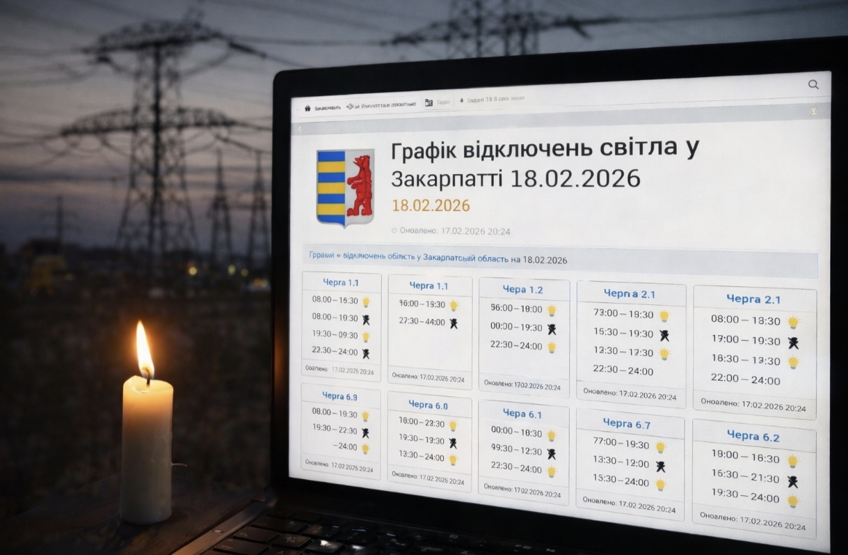Коли не буде світла на Закарпатті 18 лютого 2026: графіки відключень