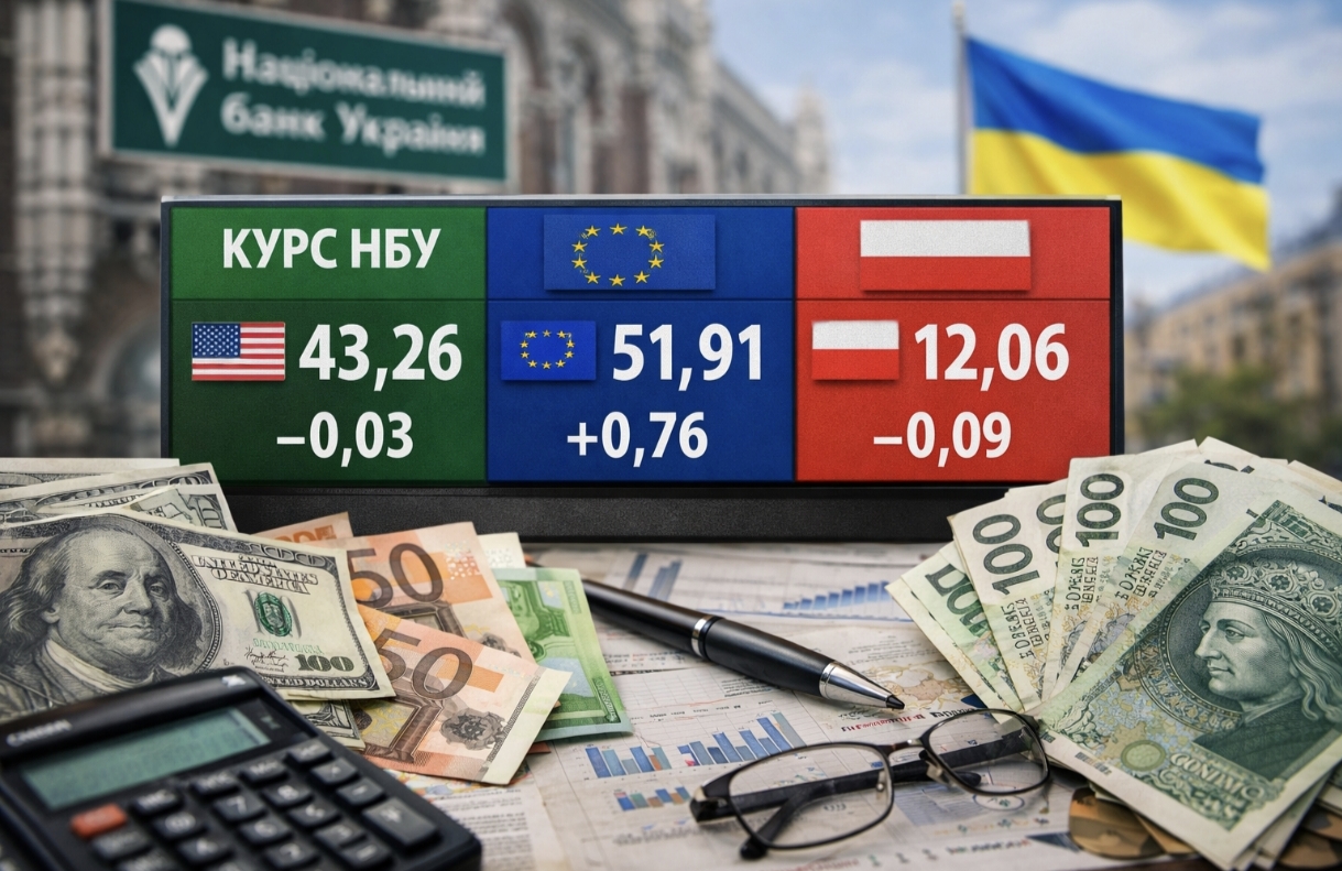 Курс валют на 20.02.2026 — скільки коштують долар, євро і злотий