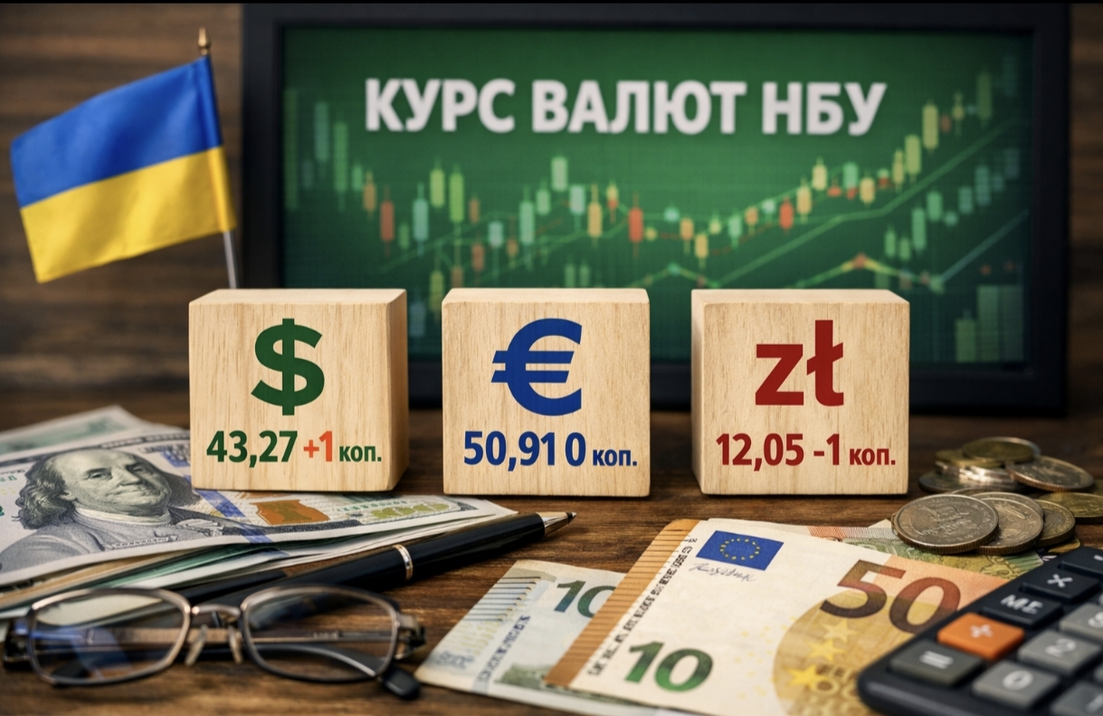 Курс валют на 23.02.2026 — скільки коштують долар, євро і злотий