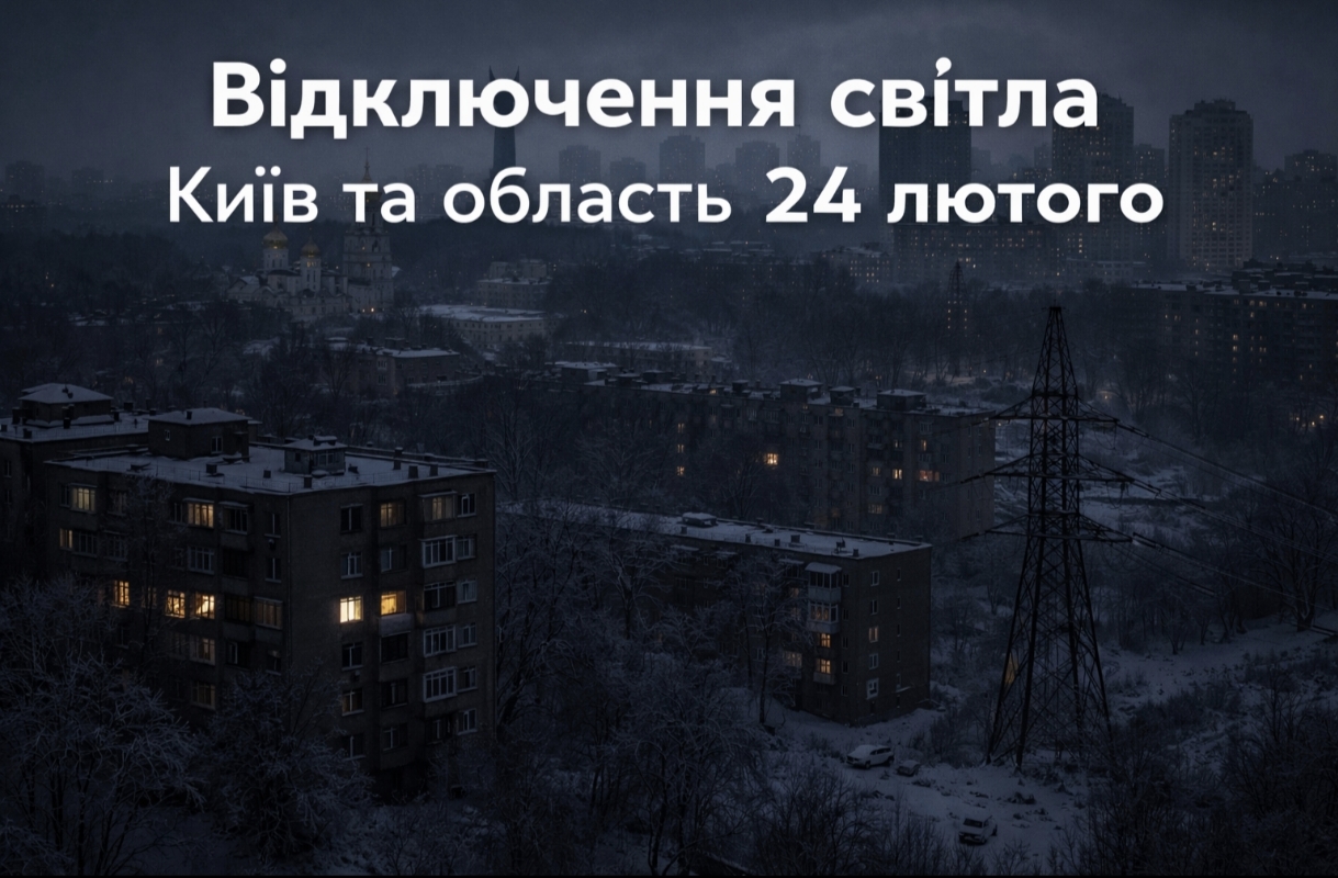 Коли не буде світла у Києві та області 24 лютого 2026: графіки відключень