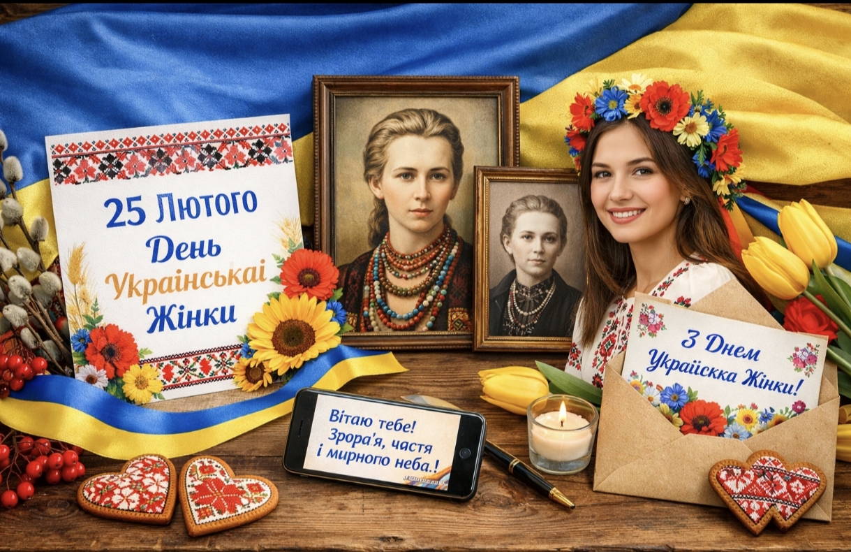 25 лютого — День української жінки: побажання в прозі, смс та красиві листівки до свята