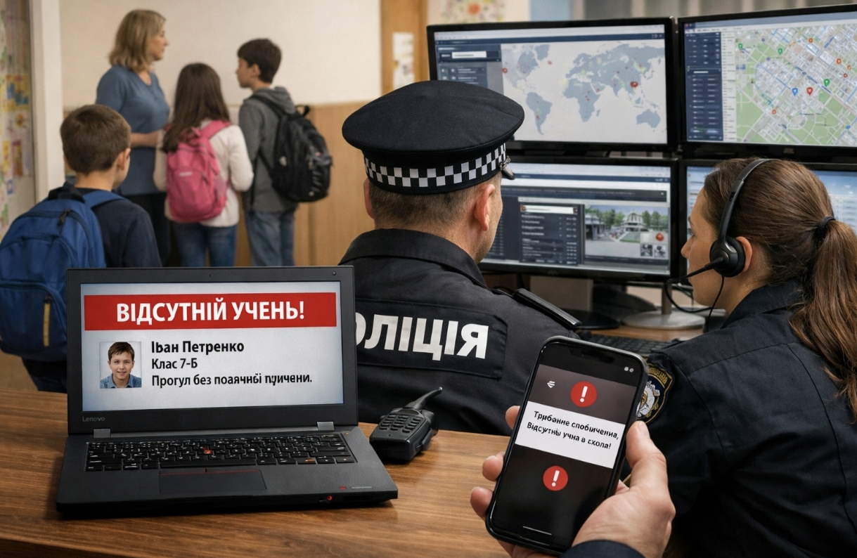 Прогули в школах 2026 — що змінилося після запровадження системи швидкого сповіщення поліції