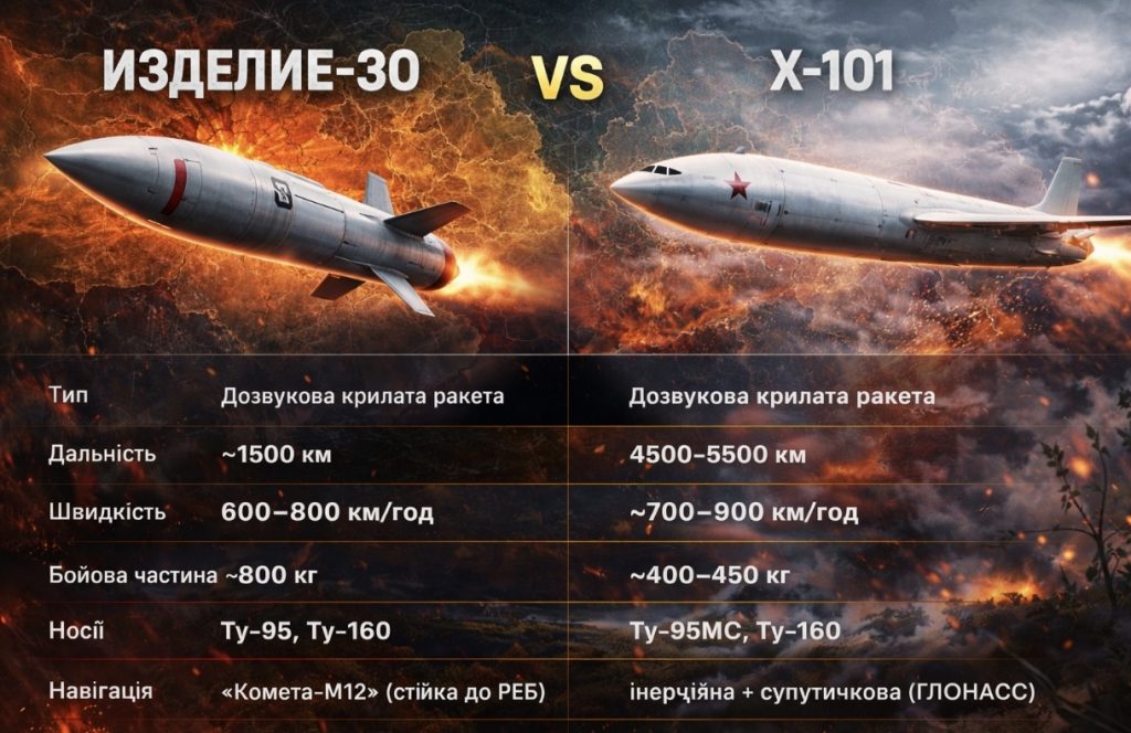 РФ почала бити по Україні новою ракетою «Изделие-30»: що це за зброя, характеристики, дальність та чи можна її збити