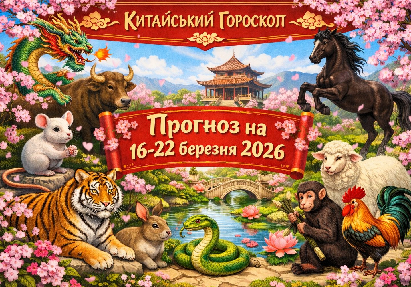 Китайський гороскоп на тиждень з 16 по 22 березня 2026: кому пощастить найбільше