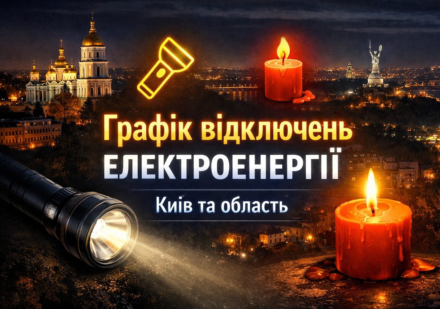 Графік відключень світла Київ та Київська область 20 березня 2026: де не буде електроенергії сьогодні