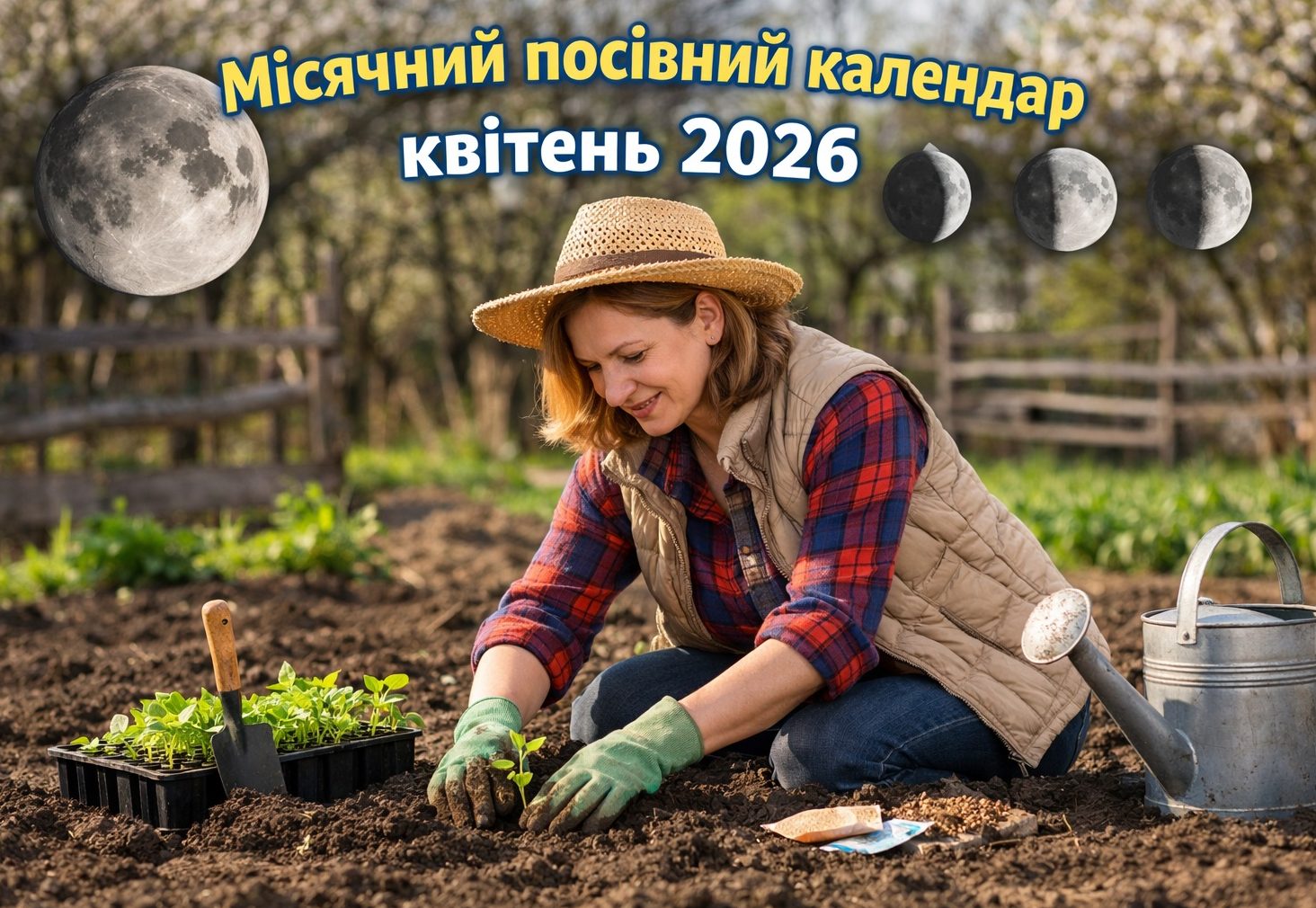 Місячний посівний календар на квітень 2026: що та коли сіяти в Україні