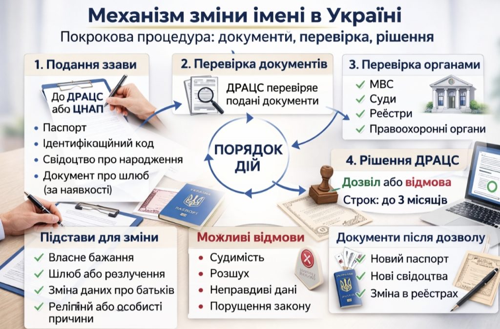 Як змінити ім’я, прізвище або по батькові в Україні у 2026 році — правила, документи та ціна
