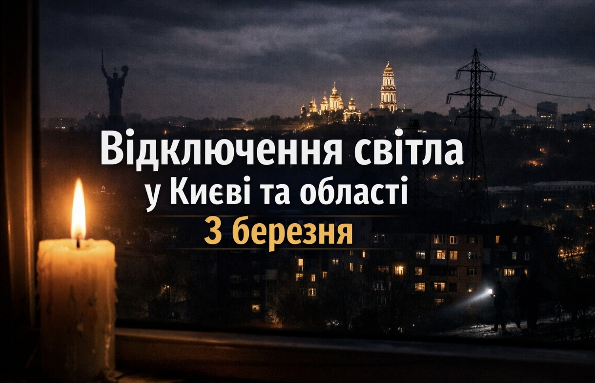 Коли не буде світла у Києві та області 3 березня 2026: графіки відключень