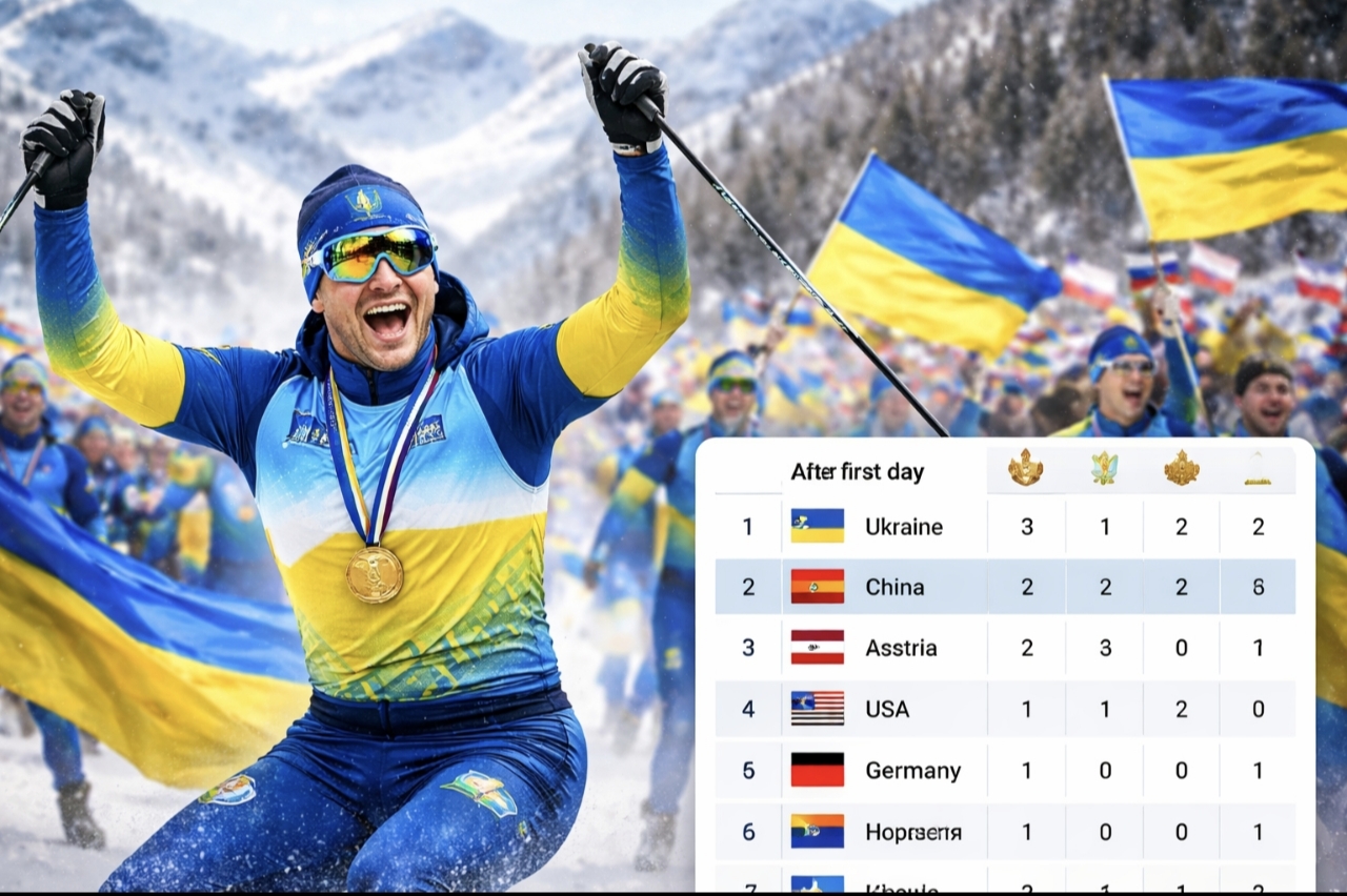 Україна очолила медальний залік Паралімпіади-2026: скільки медалей здобули українці та які країни у топ-10 після першого дня Ігор