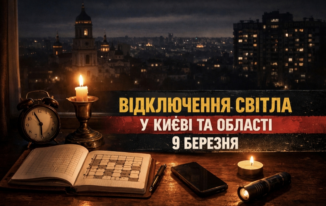 Коли не буде світла у Києві та області 9 березня 2026: графіки відключень