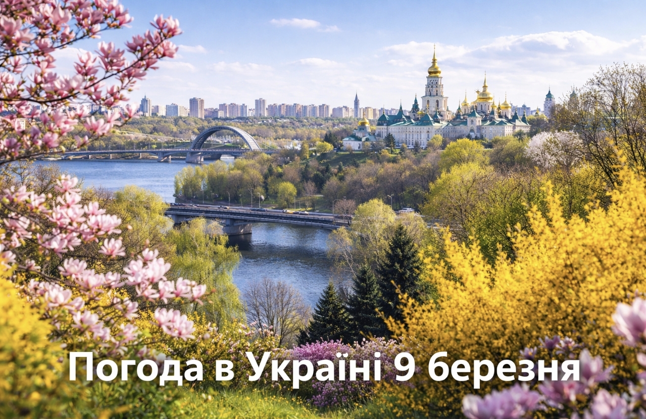 Прогноз погоди в Україні на сьогодні, 9 березня: де потеплішає до +17° і в яких регіонах буде прохолодніше