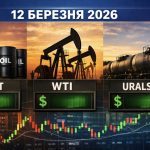 Ціни на нафту 12 березня 2026 року — скільки коштує Brent, WTI та Urals сьогодні