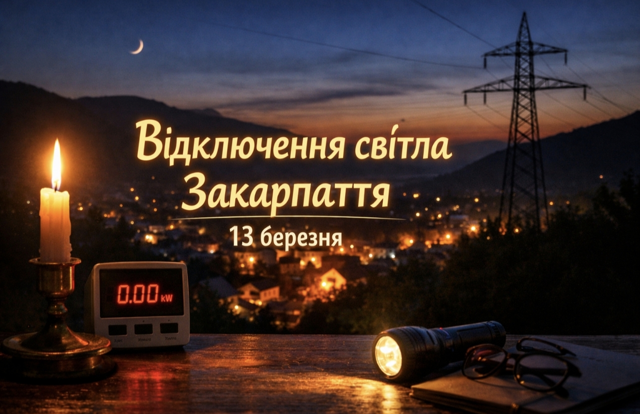 Коли не буде світла Закарпаття 13 березня 2026: графіки відключень