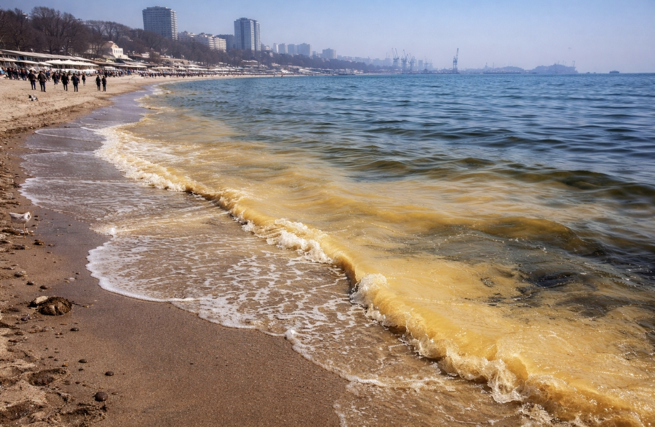Жовте море в Одесі 2026: що сталося, звідки запах, які небезпечні речовини у воді