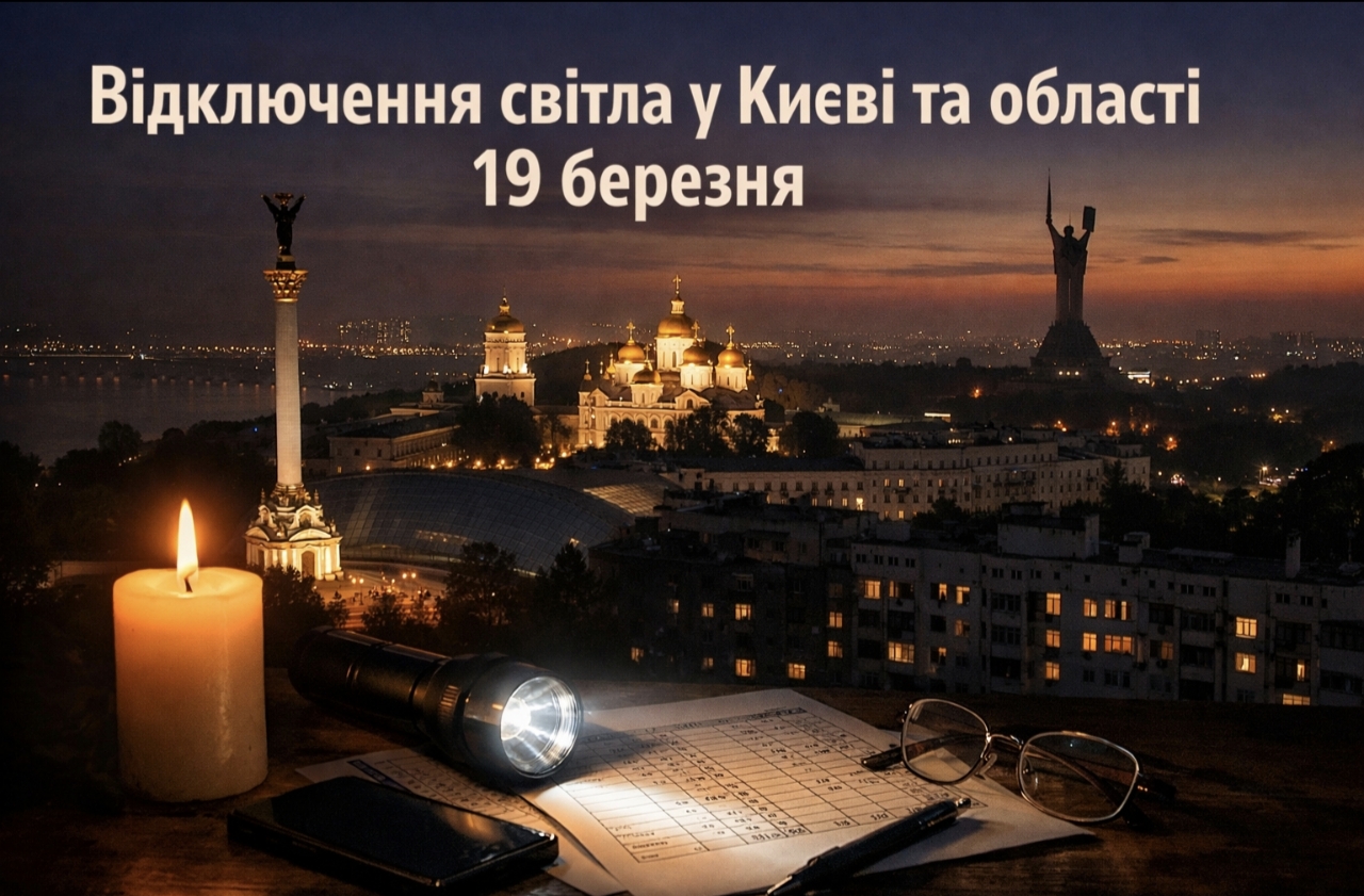 Коли не буде світла у Києві та області 19 березня 2026: графіки відключень