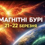 Магнітні бурі 21–22 березня 2026: прогноз K-індексу та вплив на самопочуття
