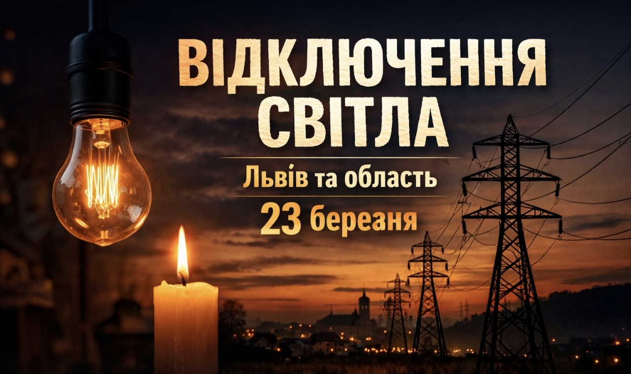 Графік відключень світла Львів та область 23 березня 2026: де не буде електроенергії сьогодні