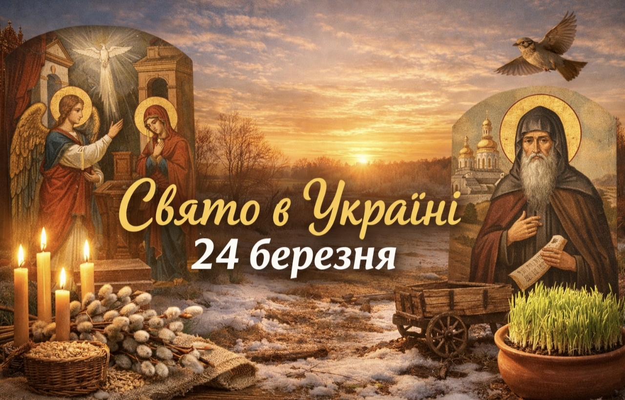 24 березня 2026 в Україні: яке сьогодні церковне свято, заборони перед Благовіщенням і народні прикмети