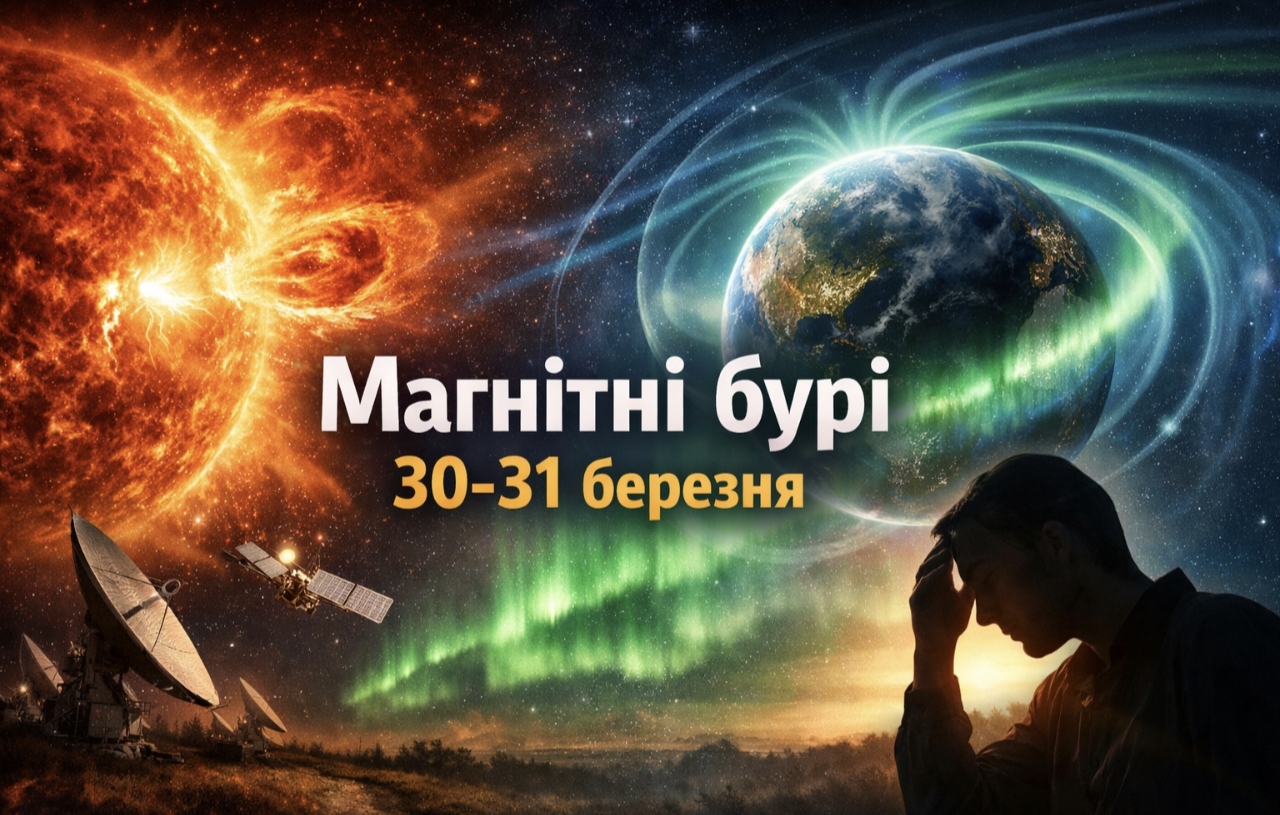 Магнітні бурі 30–31 березня 2026: якою буде сонячна активність сьогодні та чи варто хвилюватися