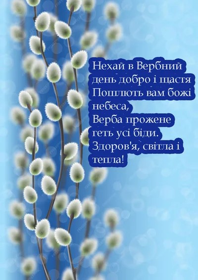 З вербною неділею 2026: найкращі привітання в смс, в прозі, картинки українською