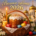 З Великою Суботою 2026: картинки, СМС, побажання прозою та листівки українською