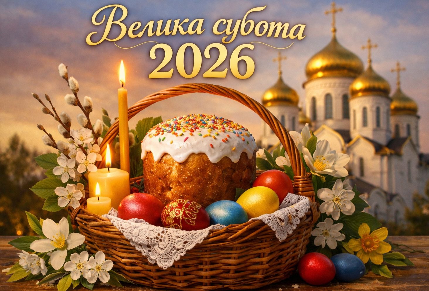 З Великою Суботою 2026: картинки, СМС, побажання прозою та листівки українською