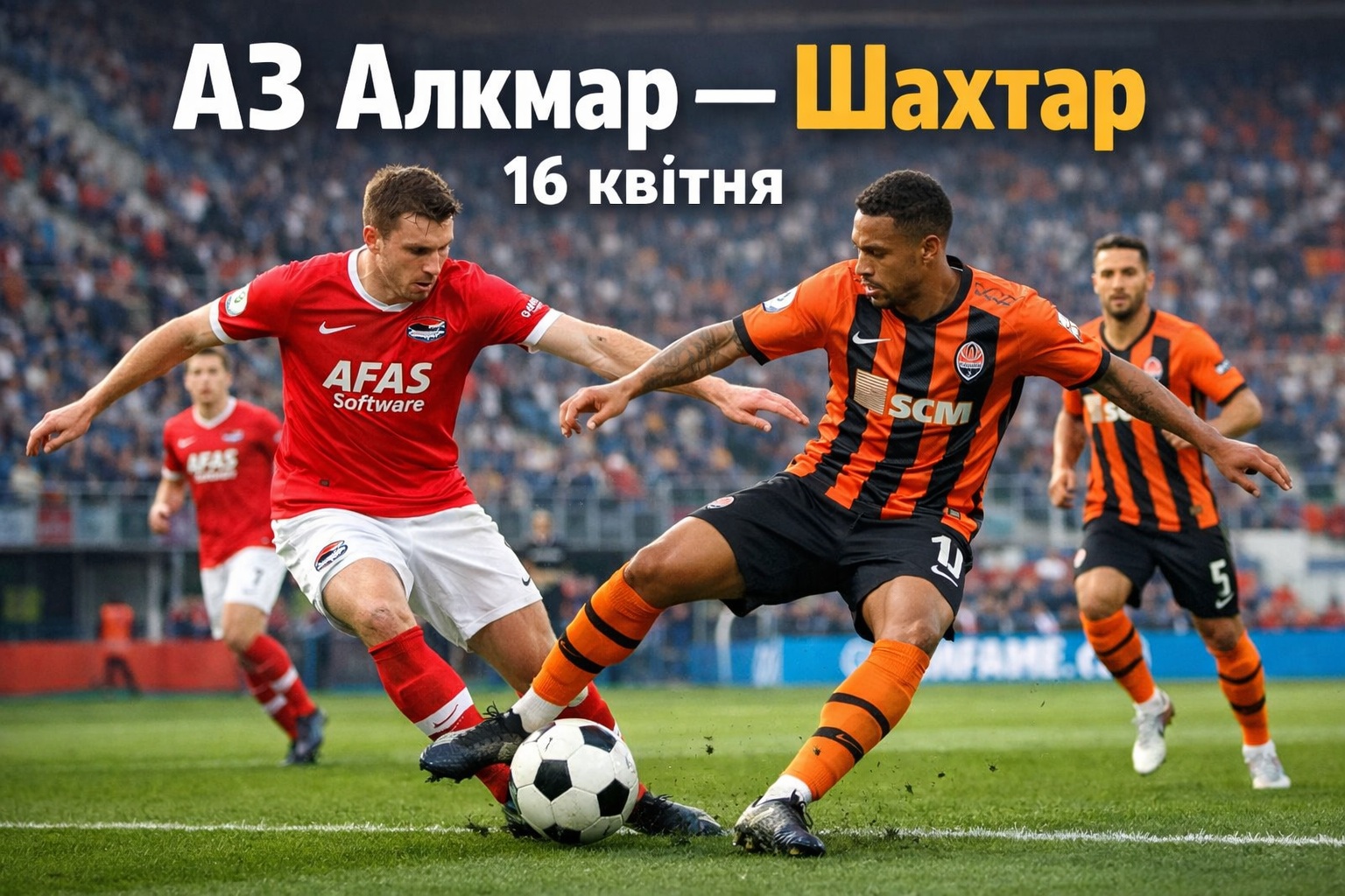 АЗ Алкмар — Шахтар 16 квітня 2026 онлайн: де і коли дивитися матч-відповідь 1/4 фіналу Ліги конференцій